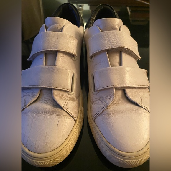 SANDRO White Velcro-Leather Shoes - Picture 2 of 6